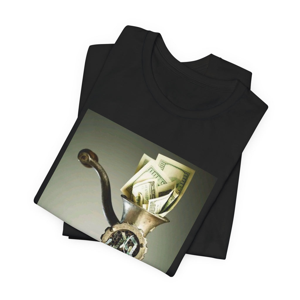 Money Grinder Graphic Tee — Vintage Cash Shredder Shirt