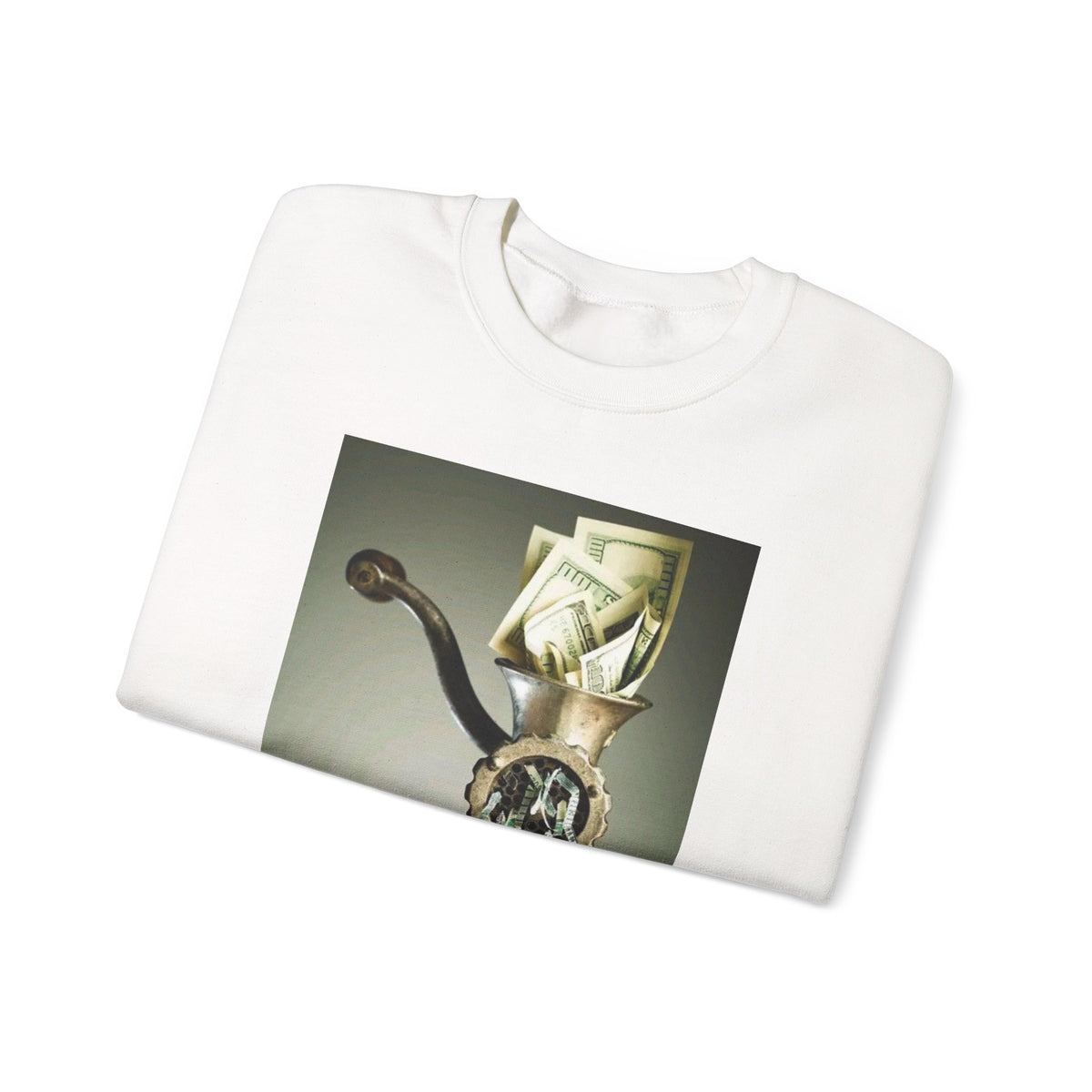 Vintage Coffee Grinder Art Sweatshirt — Retro Kitchen Still Life Crewneck