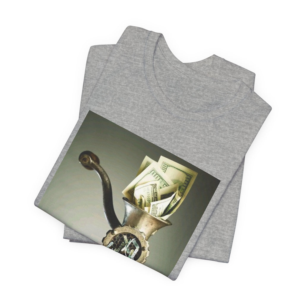 Money Grinder Graphic Tee — Vintage Cash Shredder Shirt