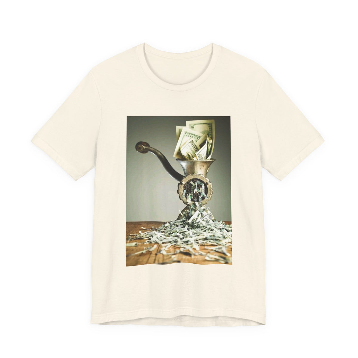 Money Grinder Graphic Tee — Vintage Cash Shredder Shirt