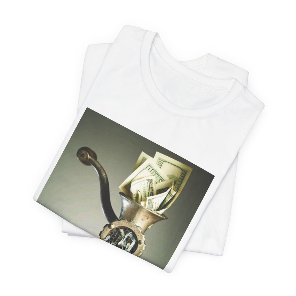 Money Grinder Graphic Tee — Vintage Cash Shredder Shirt