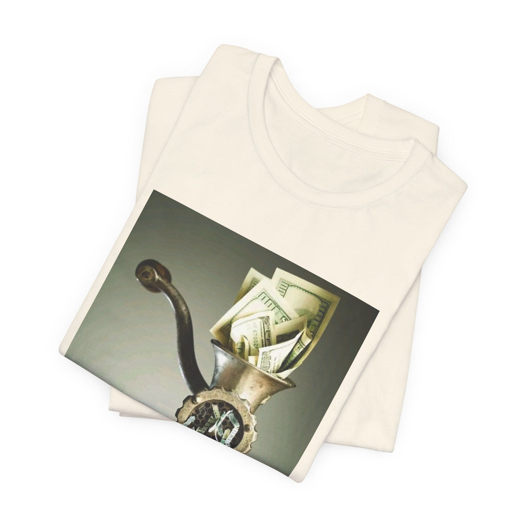 Money Grinder Graphic Tee — Vintage Cash Shredder Shirt