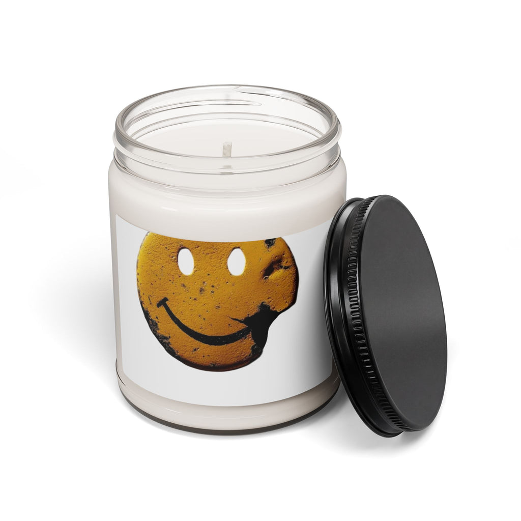 Smiley Face Soy Candle — 9oz Scented Jar (Happy Vibes)