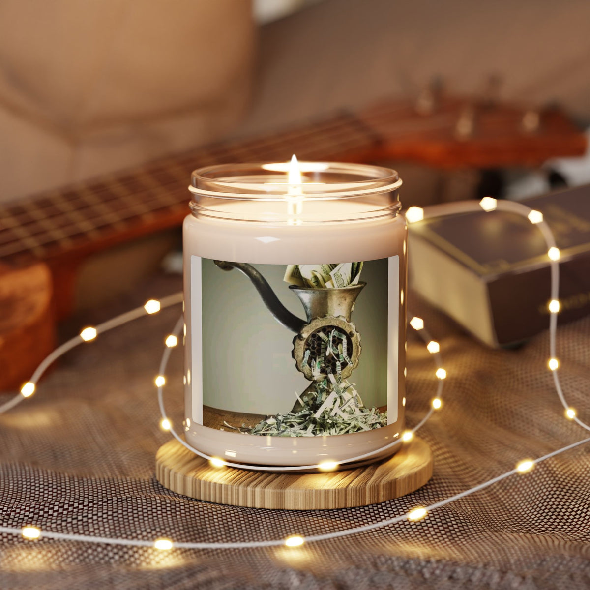 Soy Candle — Vintage Meat Grinder Botanical Scented Jar (9 oz)