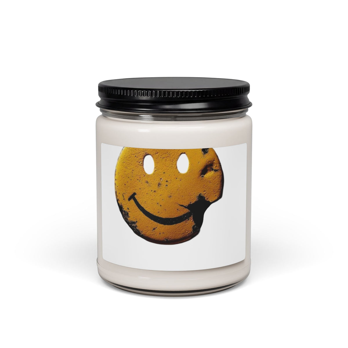 Smiley Face Soy Candle — 9oz Scented Jar (Happy Vibes)