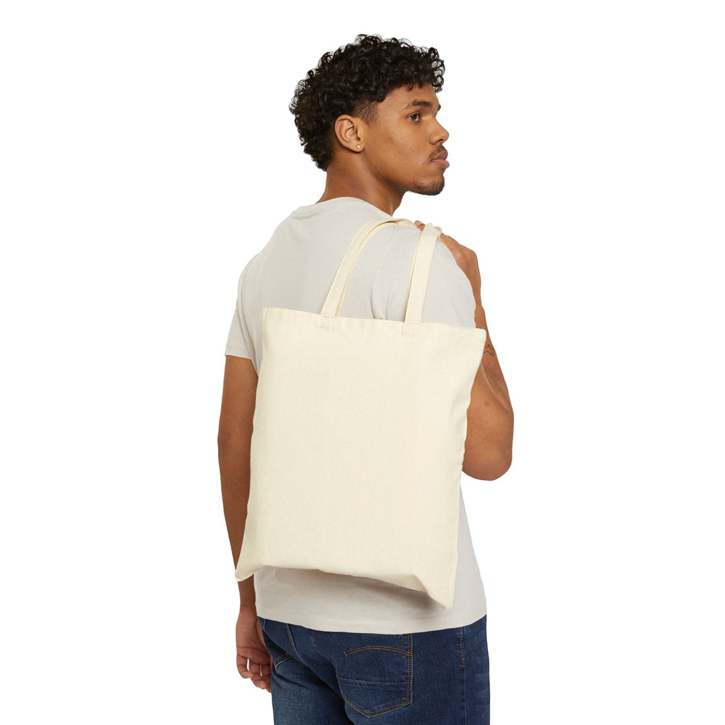 Smiley Bite Canvas Tote — Vintage Grunge Happy Face Grocery Bag