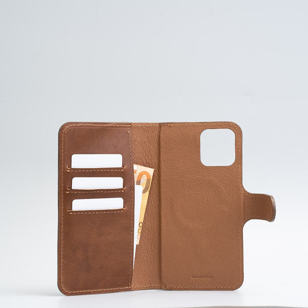 Full-Grain Leather Folio Case Wallet for iPhone 12/13 Series with MagSafe - Classic 4.0