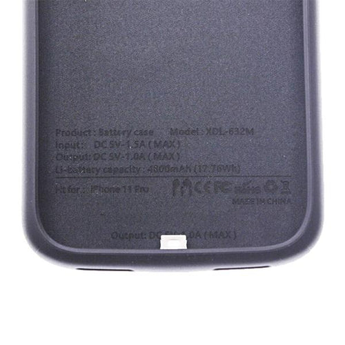 Black iPhone 11 Pro Slim Power Charging Case 4800mAh